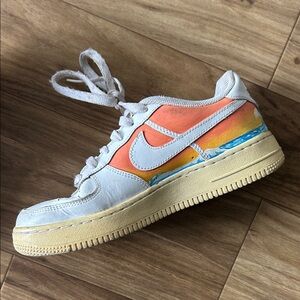 Hand-Painted Custom Nike Air Force 1s - Beach Sunset